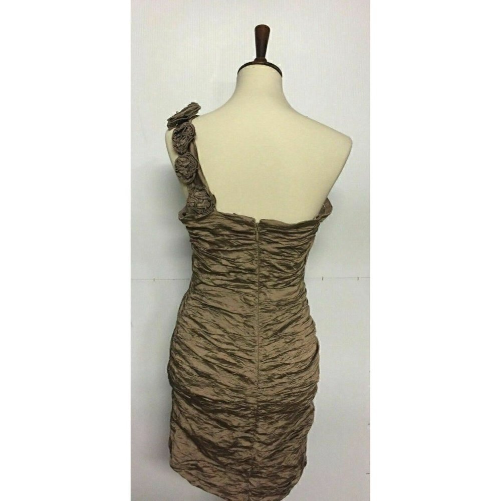 BCBMAXAZRIA Evangeline Bronze Dress Size 12 NWOT - Picture 4 of 5